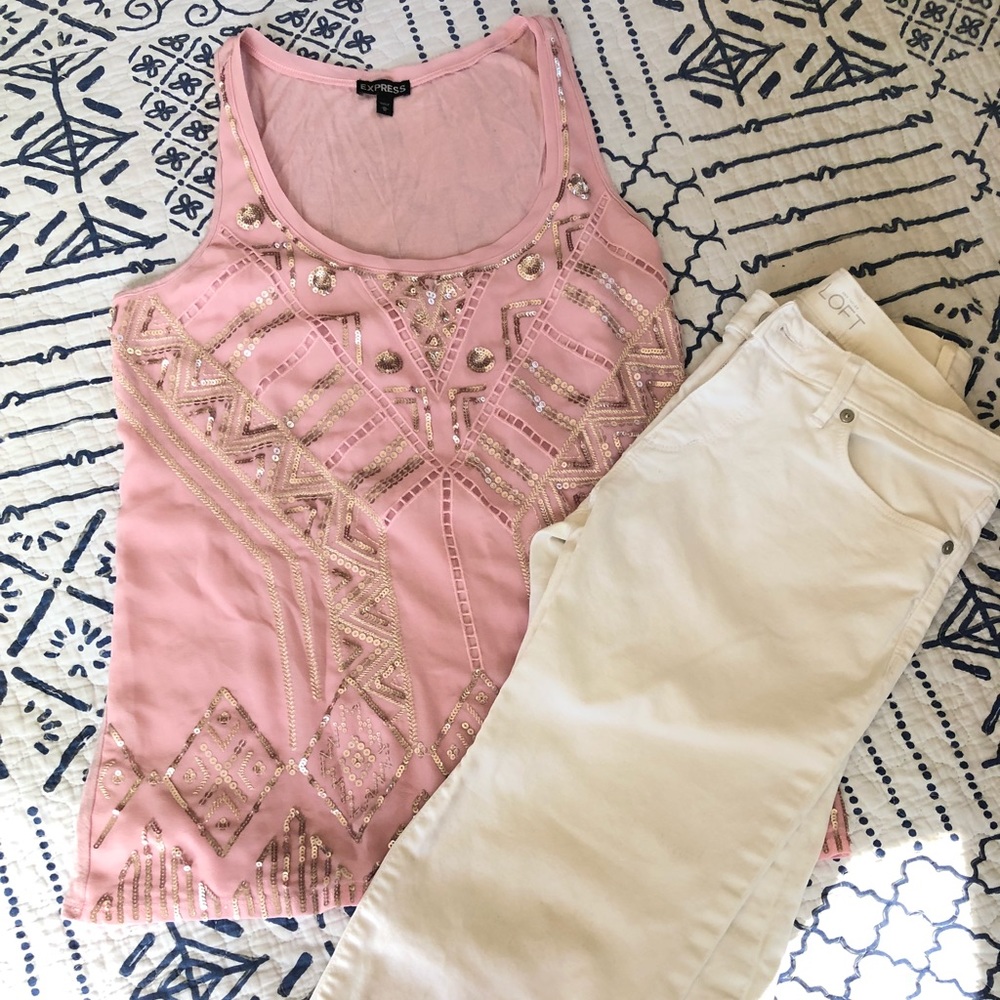 Express sequin top